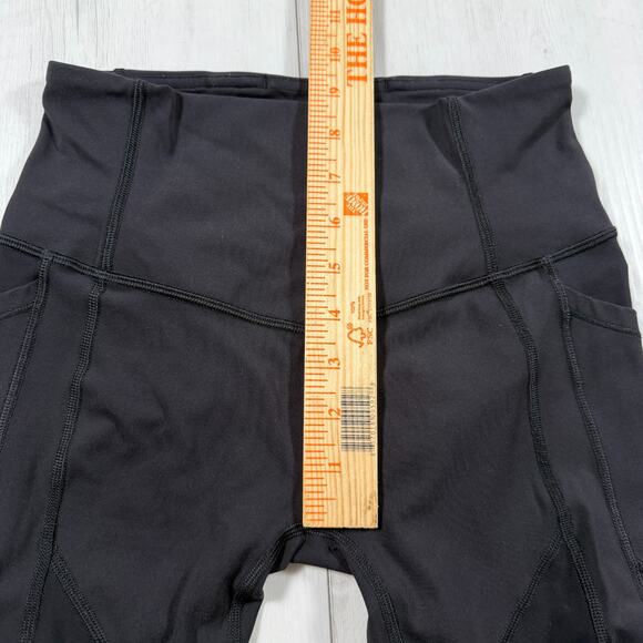 Lululemon All The Right Places Crop Women's Size 4 Pockets Black Running - Picture 10 of 11
